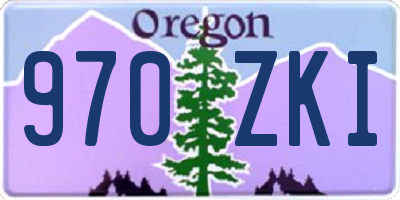 OR license plate 970ZKI
