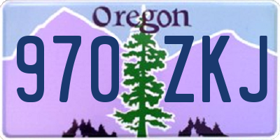 OR license plate 970ZKJ