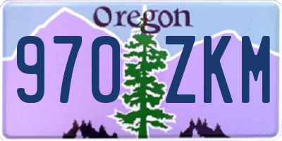 OR license plate 970ZKM