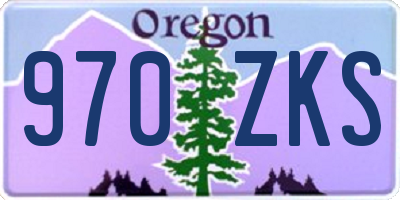 OR license plate 970ZKS