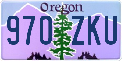 OR license plate 970ZKU