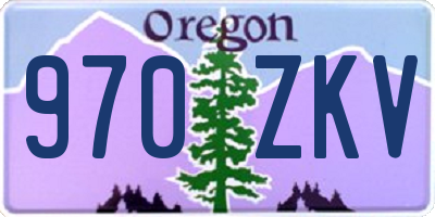 OR license plate 970ZKV