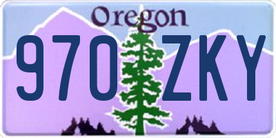 OR license plate 970ZKY