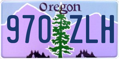 OR license plate 970ZLH