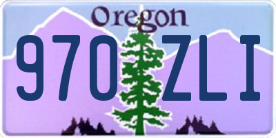 OR license plate 970ZLI