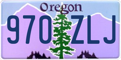 OR license plate 970ZLJ