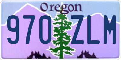 OR license plate 970ZLM
