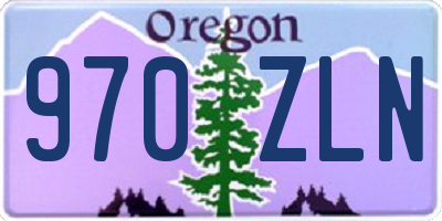 OR license plate 970ZLN