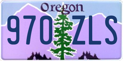 OR license plate 970ZLS