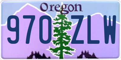 OR license plate 970ZLW