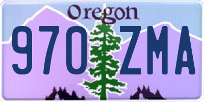 OR license plate 970ZMA