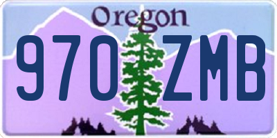 OR license plate 970ZMB