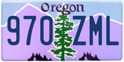 OR license plate 970ZML