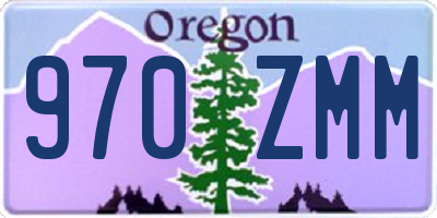 OR license plate 970ZMM
