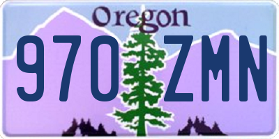 OR license plate 970ZMN