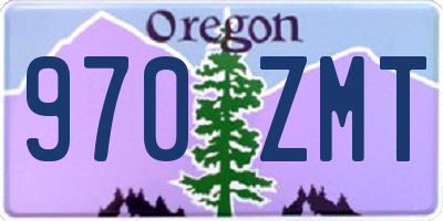 OR license plate 970ZMT