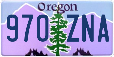 OR license plate 970ZNA