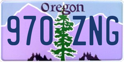 OR license plate 970ZNG