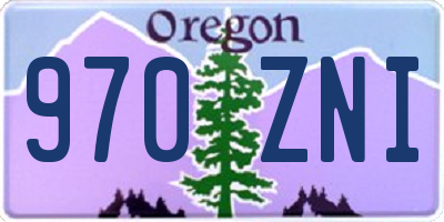 OR license plate 970ZNI