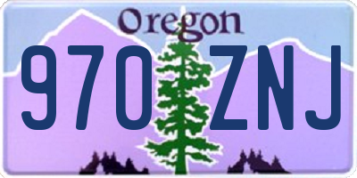 OR license plate 970ZNJ
