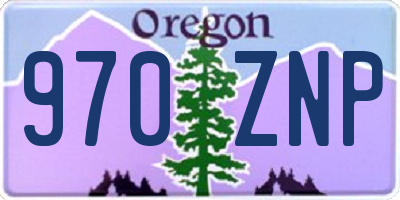 OR license plate 970ZNP