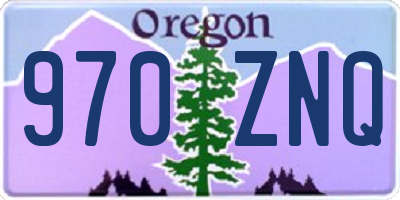 OR license plate 970ZNQ