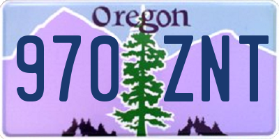 OR license plate 970ZNT