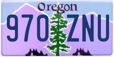 OR license plate 970ZNU