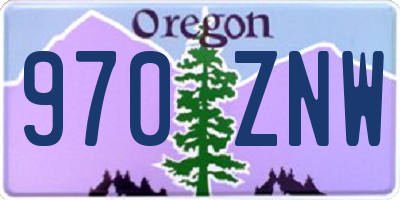 OR license plate 970ZNW