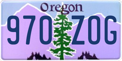 OR license plate 970ZOG