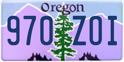 OR license plate 970ZOI