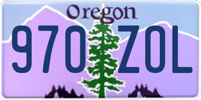 OR license plate 970ZOL