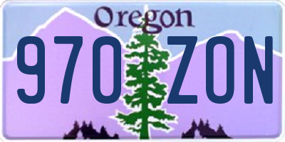 OR license plate 970ZON