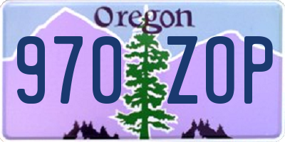 OR license plate 970ZOP