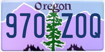 OR license plate 970ZOQ