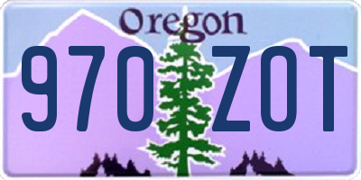 OR license plate 970ZOT