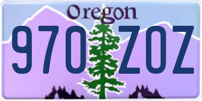 OR license plate 970ZOZ