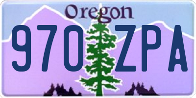 OR license plate 970ZPA