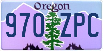 OR license plate 970ZPC