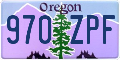 OR license plate 970ZPF