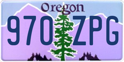 OR license plate 970ZPG