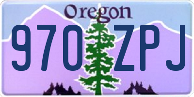 OR license plate 970ZPJ