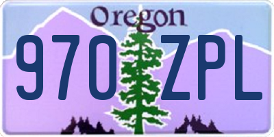 OR license plate 970ZPL