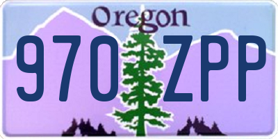 OR license plate 970ZPP