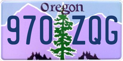 OR license plate 970ZQG