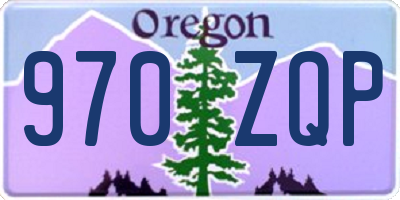 OR license plate 970ZQP