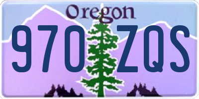 OR license plate 970ZQS