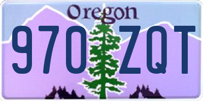 OR license plate 970ZQT
