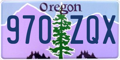 OR license plate 970ZQX