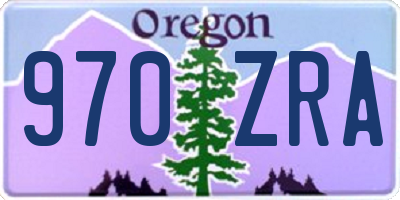 OR license plate 970ZRA